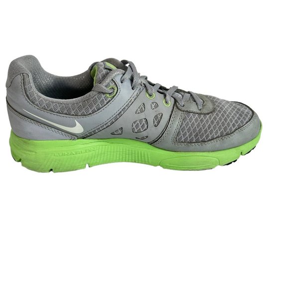 Nike Womens Lunar Forever Running Shoes Size 8.5 Gray Lime 488164-001 Sneakers - Picture 8 of 11